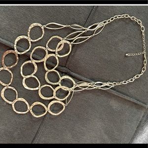 Silver statement necklace